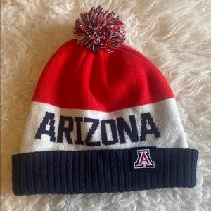 Arizona  Pom-Pom Beanie - Red, White, and Blue
